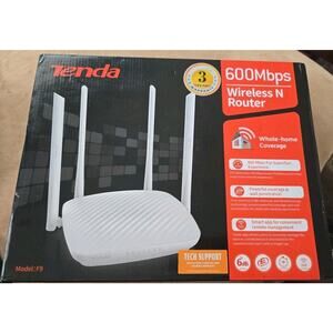 Tenda F9 600 Mbps Wireless Router with 4 x 6dBi Antennas, APP Control- AD880